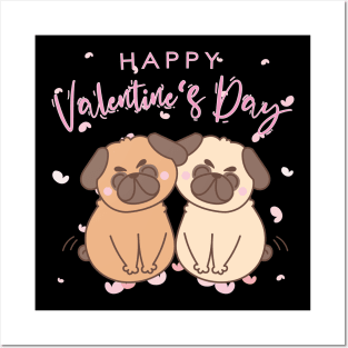 Happy Valentines Day Cute Puppy Posters and Art